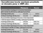 Zryczałtowane koszty uzyskania przychodu ze stosunku pracy w 2009 roku