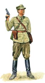 Porucznik Wojska Polskiego z pistoletem VIS