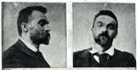 Zdjęcia Piłsudskiego z listu gończego, jaki policja carska rozesłała po jego ucieczce z petersburskiego szpitala psychiatrycznego w roku 1901