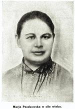 Maria Paszkowska, sympatyk PPS, działaczka stowarzyszeń pomocy więźniom, od której starań zależały przygotowania do badania lekarskiego Piłsudskiego i przygotowania do przeniesienia poza Cytadelę