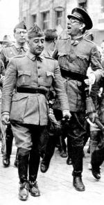 Generał Franco i generał Emilio Mola w Burgos, sierpień 1936