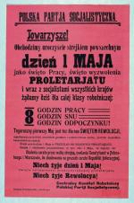 Stanisław Masłowski – Wiosna Roku 1905 Ulotka PPS z popularnym wówczas hasłem 3x8: 8 godzin snu, 8 godzin racy, 8 godzin wypoczynku