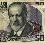 Zygmunt Freud na austriackim banknocie 50-szylingowym z lat 80. XX w.