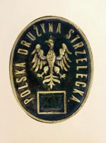 Odznaka XIV Drużyny PDS – Polskich Drużyn Strzeleckich. PDS uznały komendę Piłsudskiego tuż przed wybuchem I wojny światowej 