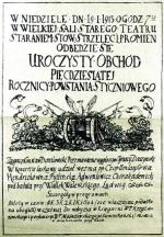 Program obchodów rocznicy powstania 1863 roku w Sali Teatru Starego w Krakowie 