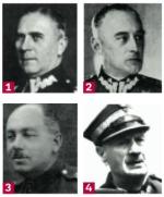 1. Gen. Tadeusz Kutrzeba, dowódca Armii „Poznań”, 2. Gen. Władysław Bortnowski, dowódca Armii „Pomorze”, 3. Gen. Edmund Knoll-Kownacki, dowódca Grupy Operacyjnej „Koło”, a następnie GO „Knoll”, 4. Gen. Roman Abraham, dowódca Wielkopolskiej Brygady Kawalerii 