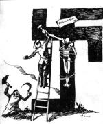 „Ukrzyżowanie Polski”, karykatura Chancela z gazety „Paris Match”, 20 września 1939 r. 