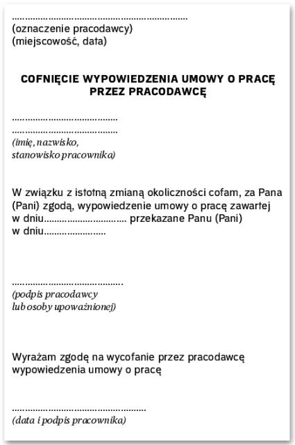 Cofamy wypowiedzenie tylko za zgodą - Archiwum Rzeczpospolitej