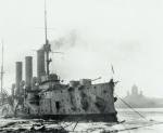 Krążownik „Aurora”, którego wystrzał był sygnałem do zamachu bolszewickiego w Piotrogrodzie