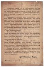 Ulotka Ligi Państwowości Polskiej z 24 lipca 1917 roku 