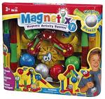 Jeśli dziecko połknie małe elementy zabawki z magnesami, może się udławić lub udusić  