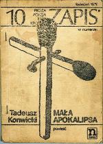 Okładka „Małej Apokalipsy”  Tadeusza Konwickiego, jednej  z pierwszych książek  opublikowanych przez Niezależną Oficynę Wydawniczą