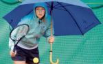 Maria Szarapowa jest głodna tenisa. Trenowała  na kortach Legii nawet wtedy, gdy padał  deszcz 