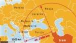 Irańskie rakiety Sedżil 2 mają zasięg 2 tysięcy kilometrów i mogą dolecieć do południowej Europy: Ukrainy, Rumunii czy Bułgarii. W ich polu rażenia znajdują się nawet Ateny.