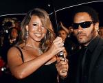 Mariah Carey, królowa muzyki pop i aktorka,  na zdjęciu  z Lennym Kravitzem