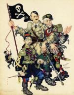 Hirohito, Hitlerhito i Benito – karykatura amerykańska na pakt trzech, grudzień 1940 r. 