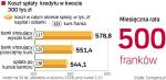 Wysokość rat zależy od kursu waluty. Od 1 lipca będzie można spłacać je bezpośrednio we frankach czy euro, ale będzie to wymagało aneksu do umowy. Jego koszt to 100 – 500 zł.