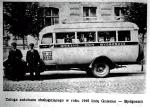 Przedwojenny autobus obsługujący w 1946 roku linię Gniezno – Bydgoszcz