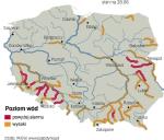 Stan alarmowy przekraczają rzeki na Podkarpaciu, Lubelszczyźnie, Mazowszu, w woj. opolskim i lubuskim. Synoptycy przewidują kolejne deszcze na Podkarpaciu. Intensywnie padać ma też na Śląsku i w Małopolsce. 