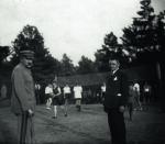 Piłsudski na meczu siatkówki w Druskiennikach, 1926 r. 