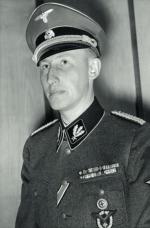 Reinhard Heydrich, współorganizator zbrodni Holokaustu,  fotografia z 1940 r. 