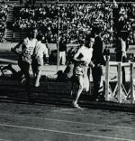 Janusz Kusociński w biegu po złoty medal olimpijski w Los Angeles 
