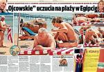 Sandra Lewandowska i Janusz Maksymiuk topless  na plaży w Egipcie („SE”, kwiecień 2007 r.)  