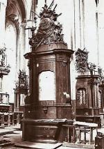 Częściowo zdewastowany ołtarz św. Dydaka (stan z 1949 roku)