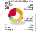 Prawie co trzeci przedsiębiorca w Polsce czeka na należne mu pieniądze pół roku lub dłużej. Tylko 7 proc. dostaje  je szybciej niż w 30 dni. 