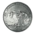 Medal wybity w rocznicę zgonu Marszałka – awers i rewers