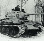 Sowiecki T-34 podczas ofensywy pod Stalingradem, styczeń 1943 r. 