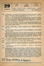 Świadek epoki  – kartka z kalendarza historycznego na rok 1939, uzupełniona dopiskiem  o wkroczeniu Niemców