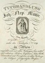 Clothier's Business Card dla J.N. Muller (1820)