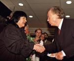 Z Ewą Demarczyk na rozdaniu nagród „Polityki” (sierpień 1999)