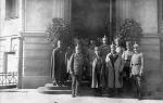 Wizyta warszawskiego gubernatora generalnego Hansa von Beselera 13 grudnia 1916 r. w Lublinie. Beseler pierwszy od lewej, drugi od lewej austro-węgierski gubernator w Lublinie Karl Kuk 