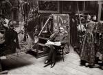 Jan Matejko w pracowni w Szkole Sztuk Pięknych 1891 r., fotografia archiwalna