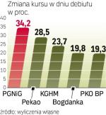 Podczas debiutów dużych firm na GPW ich akcje mocno drożały.  Inwestorzy liczą,  że w przypadku PGE będzie  podobnie. ∑