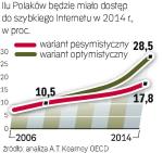 Zwiększenie dostępu do sieci w Polsce zależy zarówno  od nowych technologii,  jak i od działań państwa. 