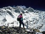 Jerzy Kukuczka przed południową ścianą Lhotse (8516 m n.p.m.) podczas swojej ostatniej wyprawy w październiku 1989 r.