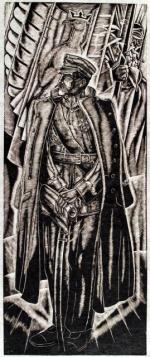 Stefan Mrożewski „Portret Józefa Piłsudskiego”. Drzeworyt, 1932 r.