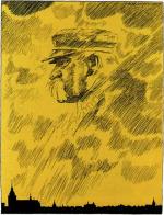 Rysunek z niemieckiego pisma „Simplicissimus”, opublikowany po śmierci Piłsudskiego, z podpisem: „Trudem życia umocnił siły narodu” 