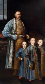NN „Portret  Maksymiliana Franciszka Ossolińskiego  z synami” (1670/80)