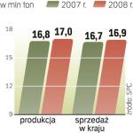 Rynek cementu. W 2008 r. produkcja  w cementowniach wzrosła  o 1,4 proc. W tym roku może spaść o około 10 proc. 