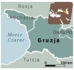 Abchazja liczy ok. 8,6 tys. km2 i (według danych z 2003 roku) ok. 250 tys. mieszkańców, z których większość ma paszporty rosyjskie 