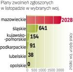 Pogorszenie sytuacji na Mazowszu to rezultat dużych zwolnień zaplanowanych przez jedną firmę – PKO BP. 