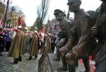 Grupa legionistów – fragment krakowskiego pomnika upamiętniającego Józefa Piłsudskiego