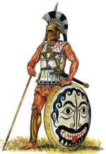 Hoplita spartański z V w. p.n.e.