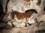 Koń, malowidło naskalne w jaskiniach Lascaux, Francja 