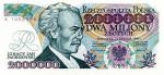 Banknot dwumilionozłotowy z Ignacym Janem Paderewskim