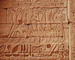 Filistyni prowadzeni w niewolę przez Egipcjan, relief ze świątyni Ramzesa III w Medinet Habu, pierwsza połowa XII w. p.n.e. 